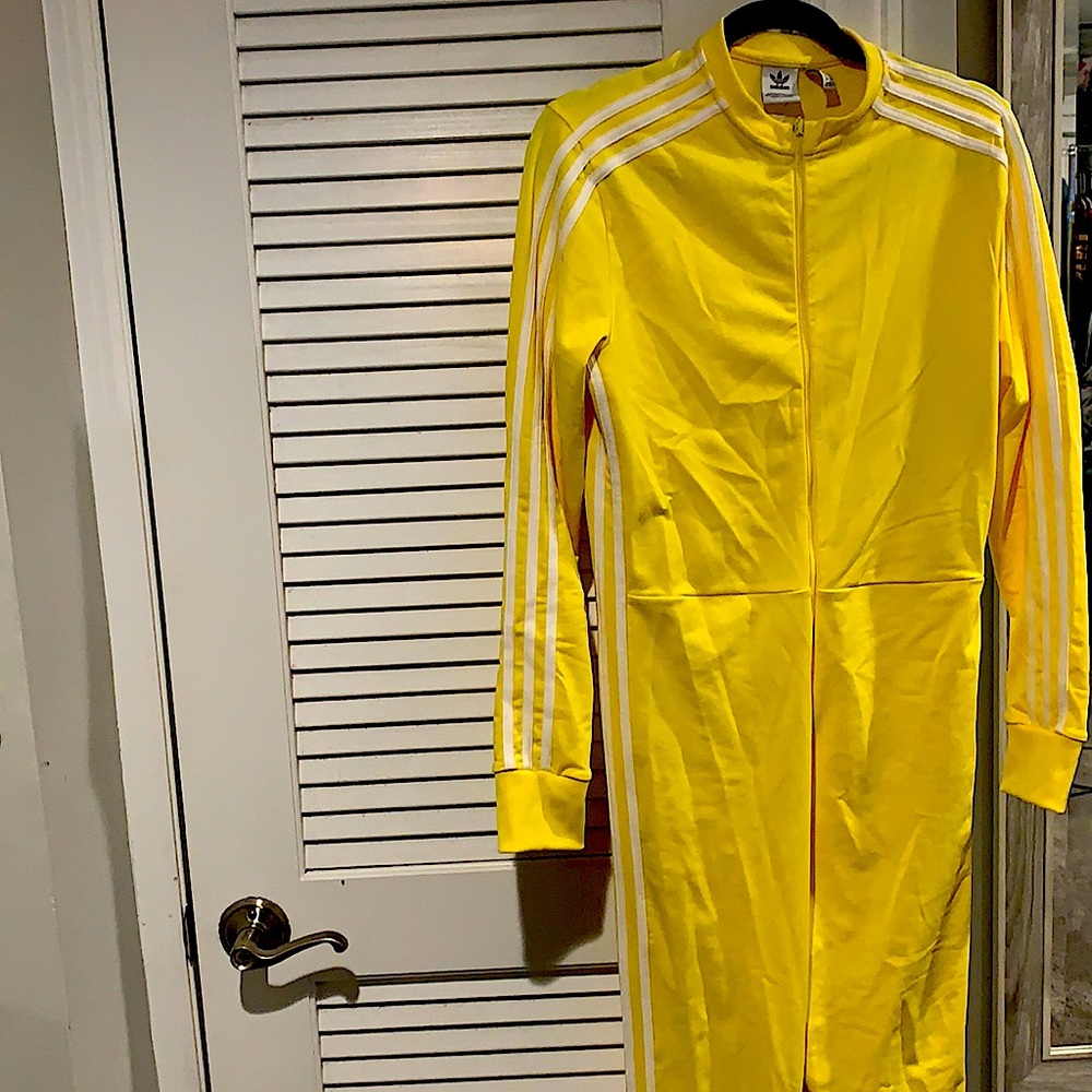 Yellow Adidas jumpsuit